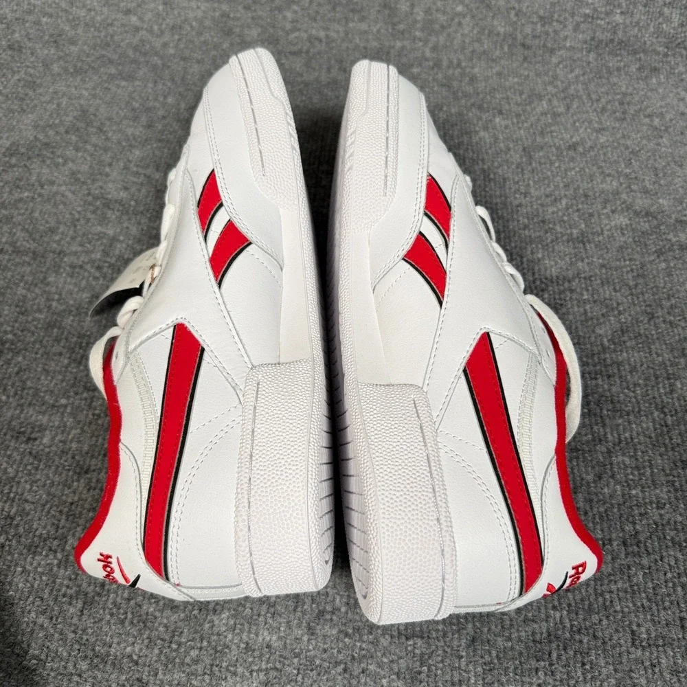 Rebook Mens Size 11.5 Sneakers Shoes White Red Club C Revenge Tennis Lace Up - Picture 6 of 7